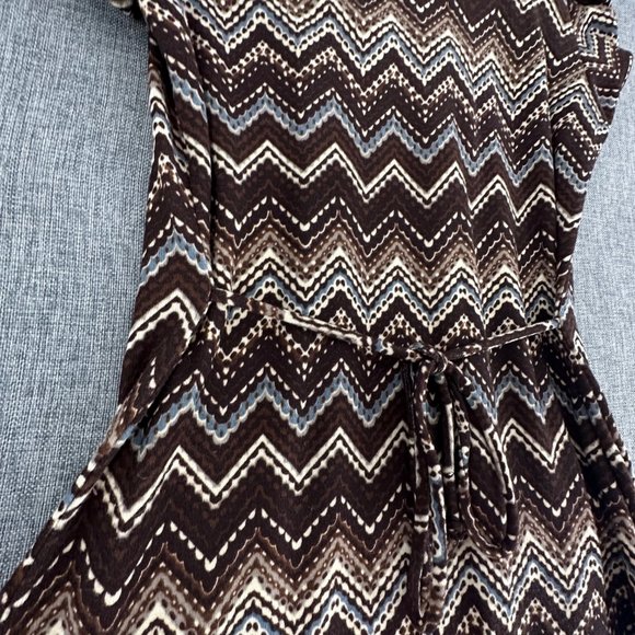 Speechless Sweater Dress Small Brown Cowl Neck Short Sleeve 2 Pockets‎ - Picture 15 of 16